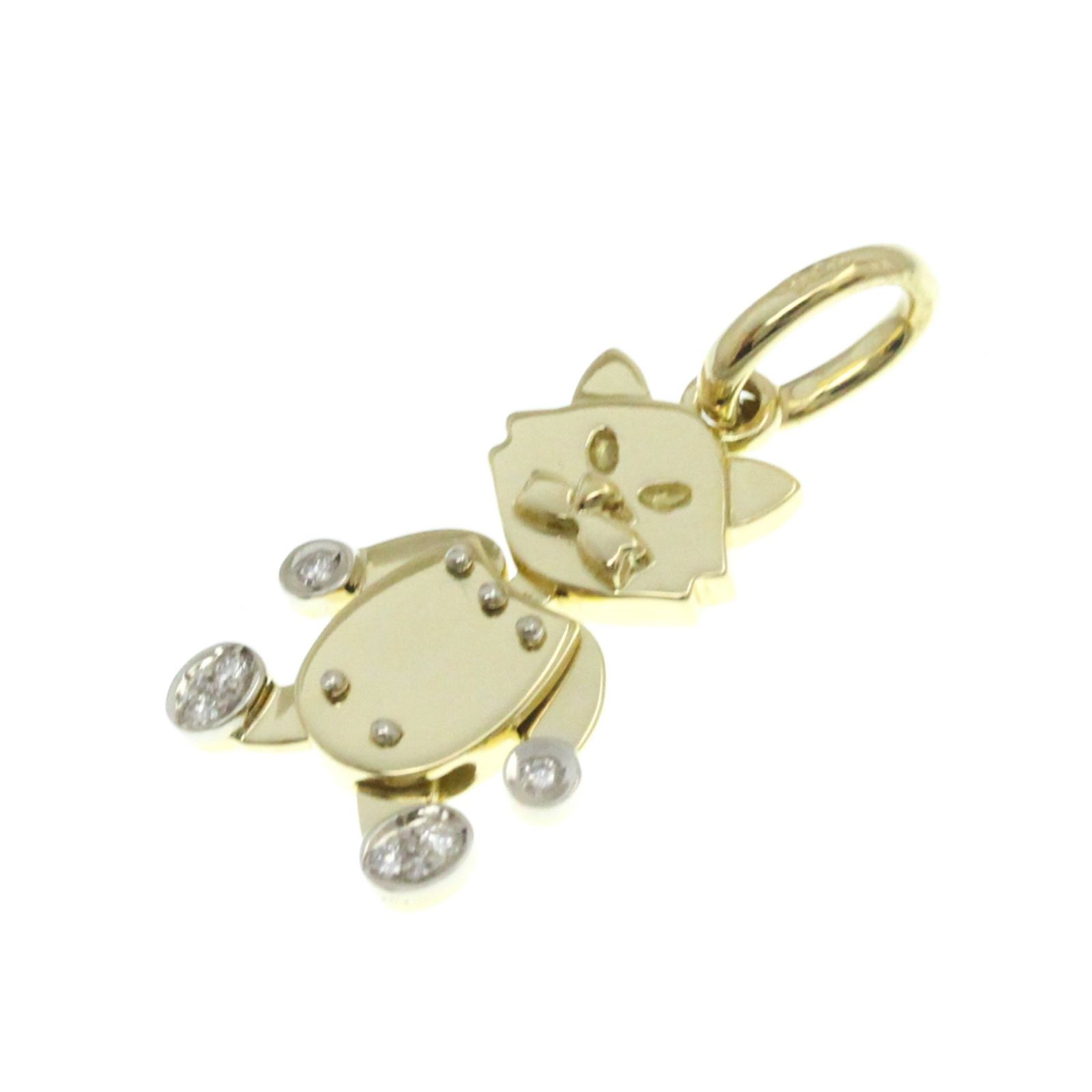 ポメラート Pomellato K18イエローゴールド K18YG ダイヤモンド ネックレスチャーム ゴールド 狼 モチーフ チャーム