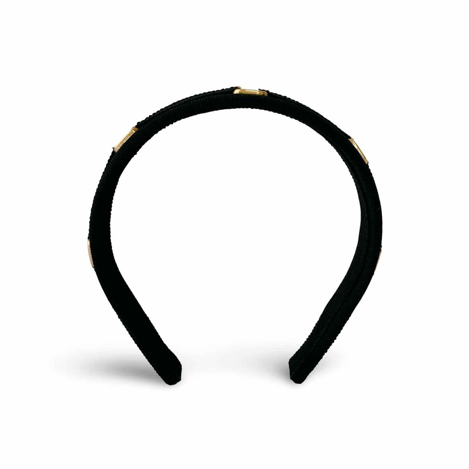 美品 フェラガモ カチューシャ ヴァラ ゴールド金具 ヘアアクセサリー ブラック FERRAGAMO サルヴァトーレ フェラガモ Salvatore Ferragamo