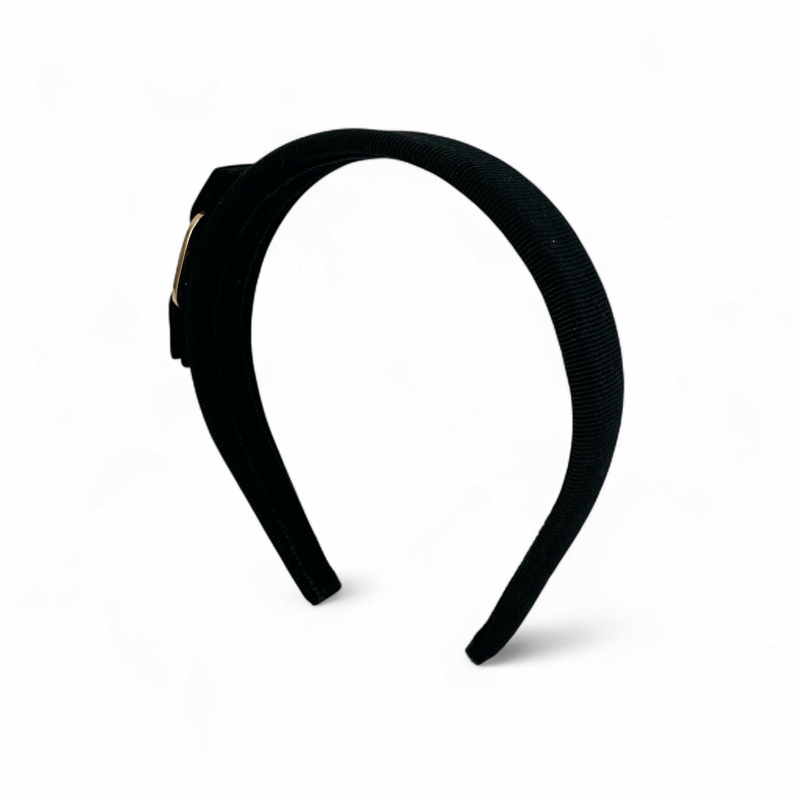 Salvatore Ferragamo サルヴァトーレ フェラガモ ヴァラ リボン カチューシャ Headband ブラック ゴールド金具 ヘア