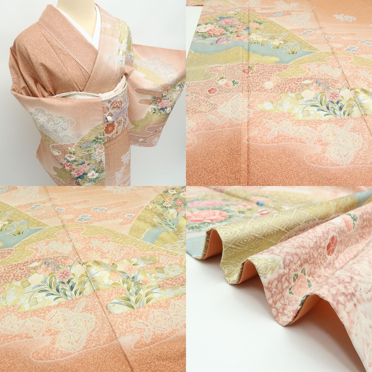 m2184＊美品 正絹 トールサイズ 手縫い仕立て 付け下げ 楽天市場