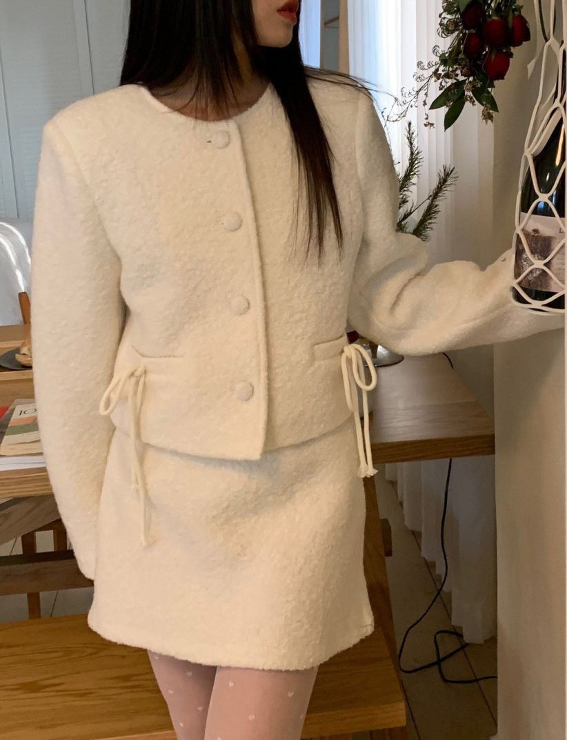 リボンテリージャケット セットアップ 2color