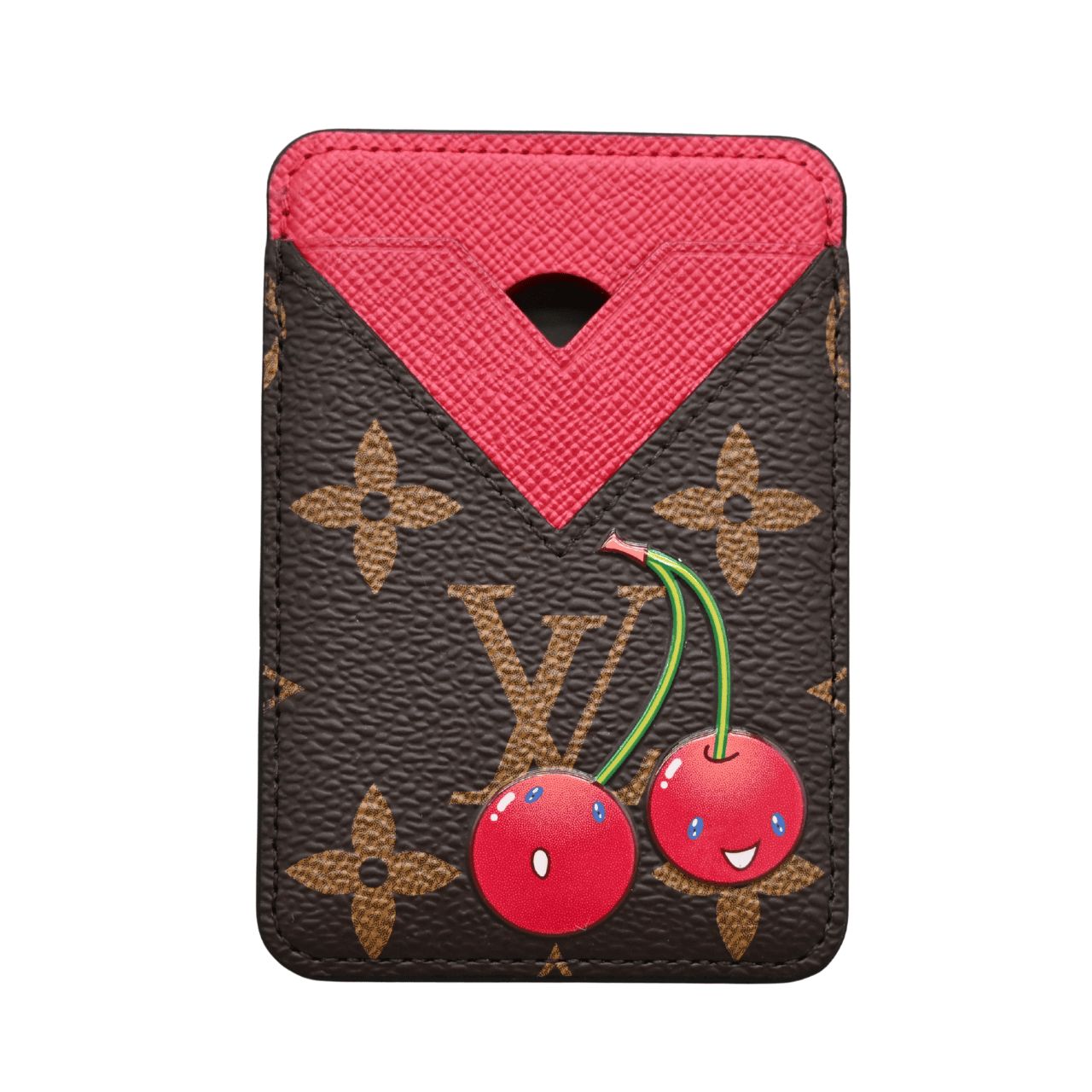 LOUIS VUITTON ルイヴィトン LV x TM ポルトカルト マグネット 村上隆コラボ モノグラム チェリー iPhone Magsafe搭載 M14562 21465