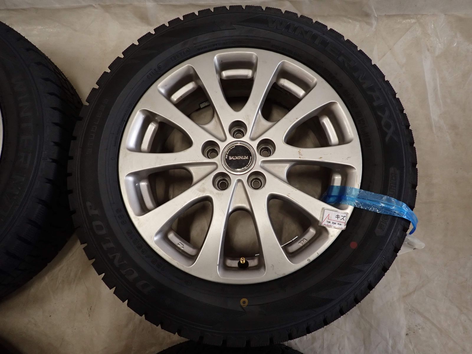  冬 製 4本SET 会社宛 185 65 R 15 6 J 88 S ダンロップ WINTER アルミ ウィッシュ プレミオ PCD 100 5穴 NO D 6563 15インチ タイヤ ホイールセット