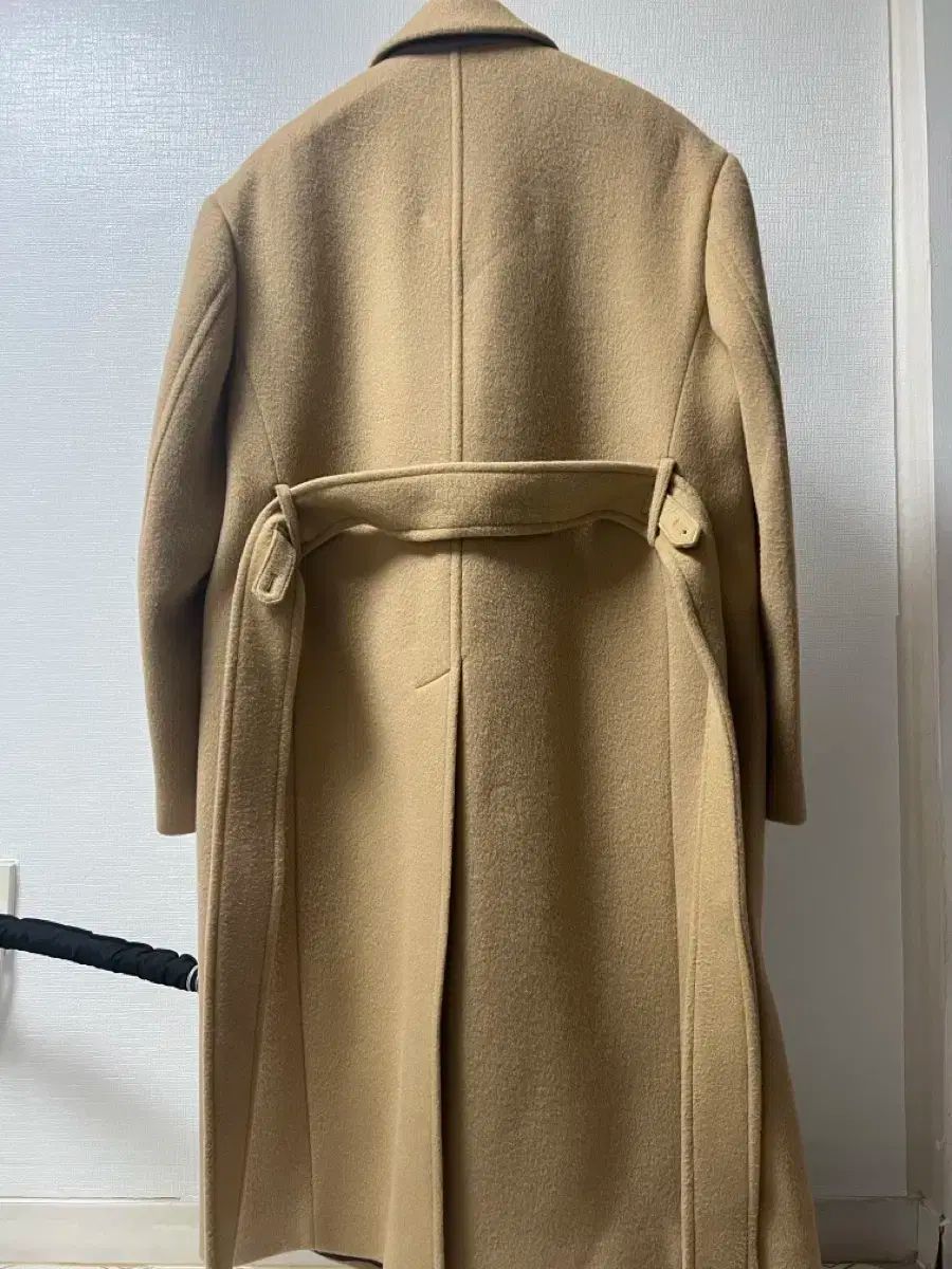 IEY アイイーワイ ラップ ダブル オーバコート キャメル m