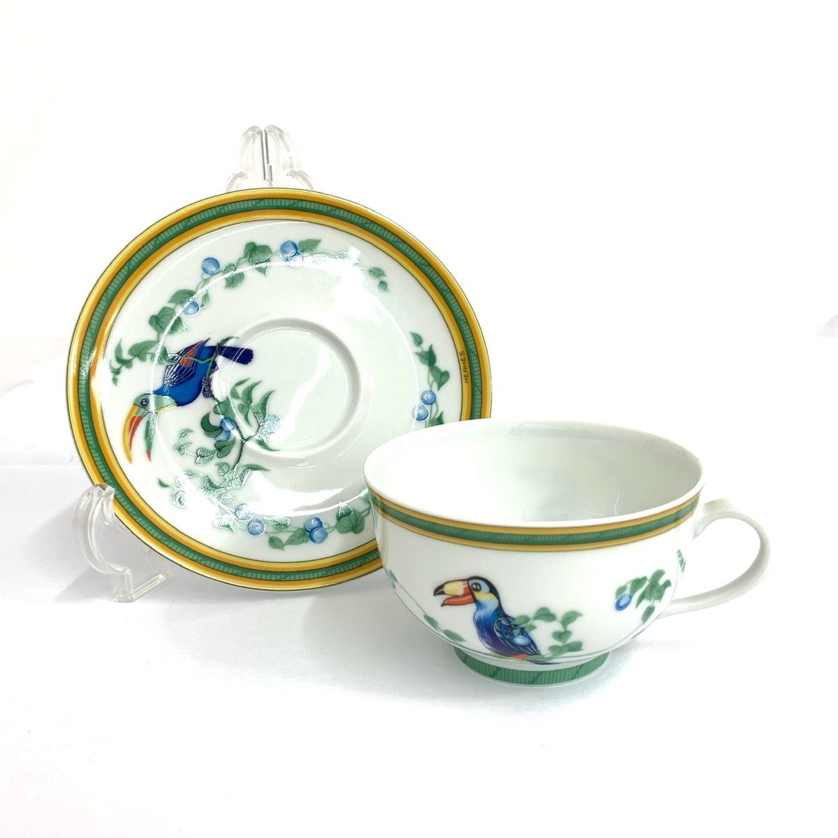 HERMES エルメス カップ&ソーサー/トゥカン ホワイト / 240001169039