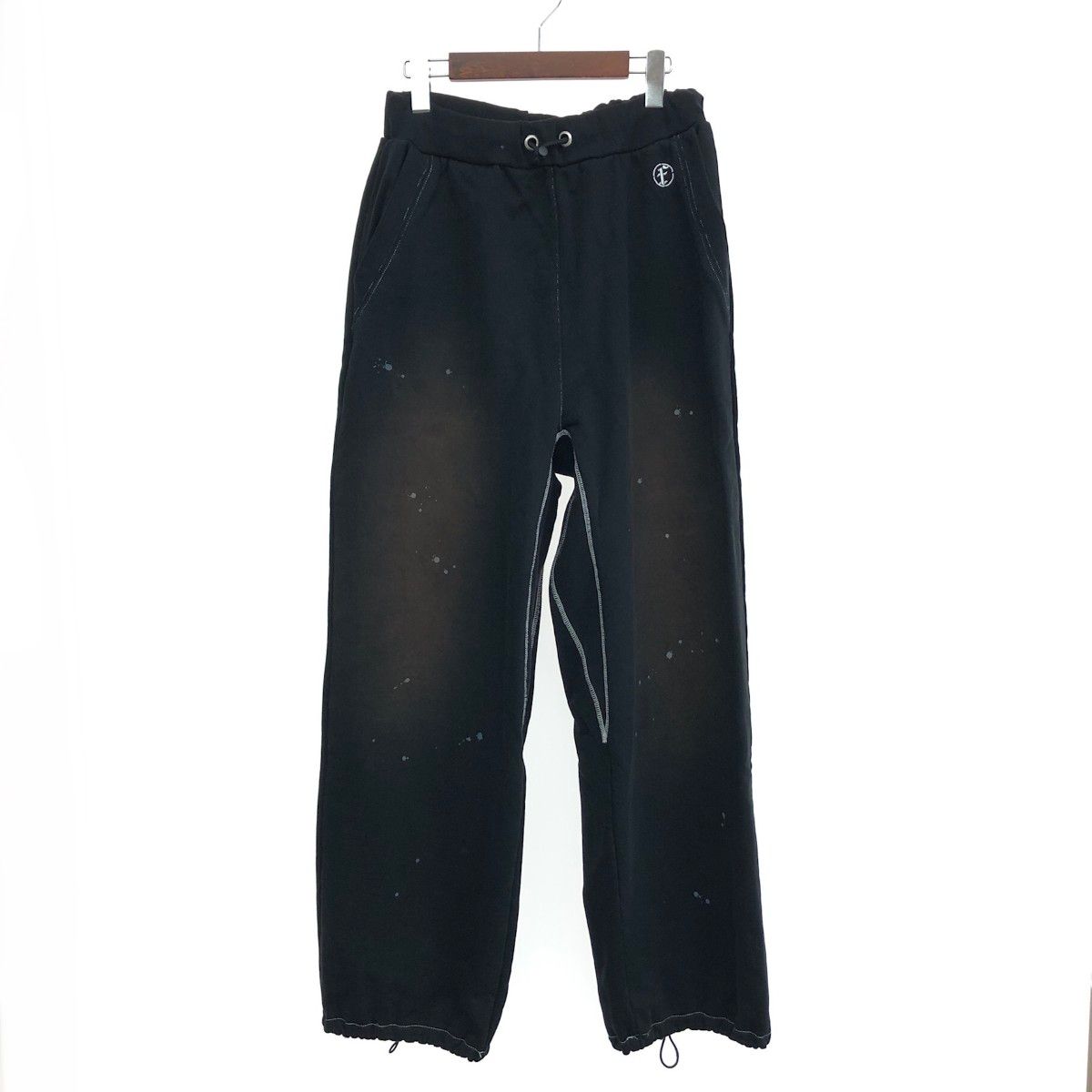 FAF フェイク アス フラワーズ FAF バギースウェットパンツ サイズ 1 AGED BAGGY SWEAT PANTS ブラック メンズ 240001169822