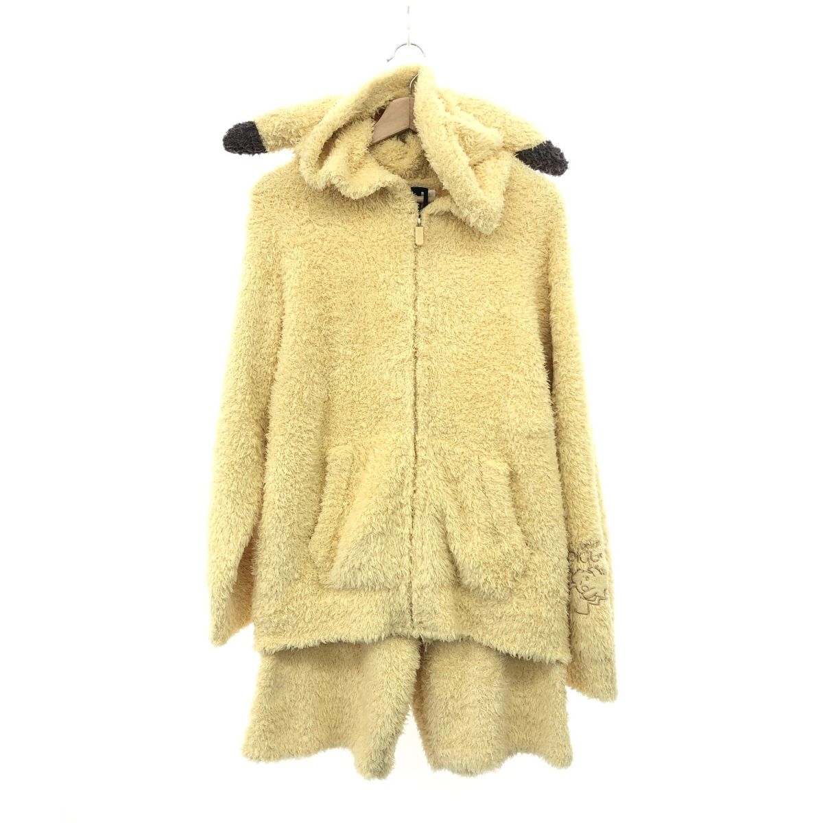 gelato pique ジェラートピケ ピカチュウパーカ＆ショートパンツセット M ポケモンスリープ ルームウェア PMNT234996 イエロー 240002231853