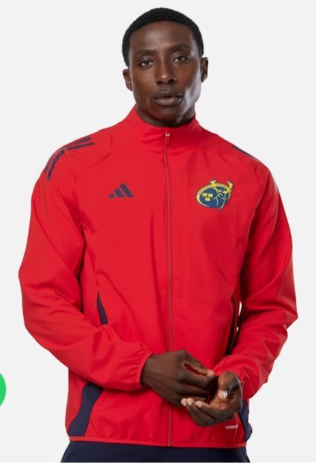 アディダス ラグビー マンスター プレゼンテーション ジャケット 赤 レッド 公式モデル 日本未発売