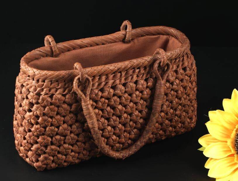 手編み山葡萄籠バッグ バスケット籐かご