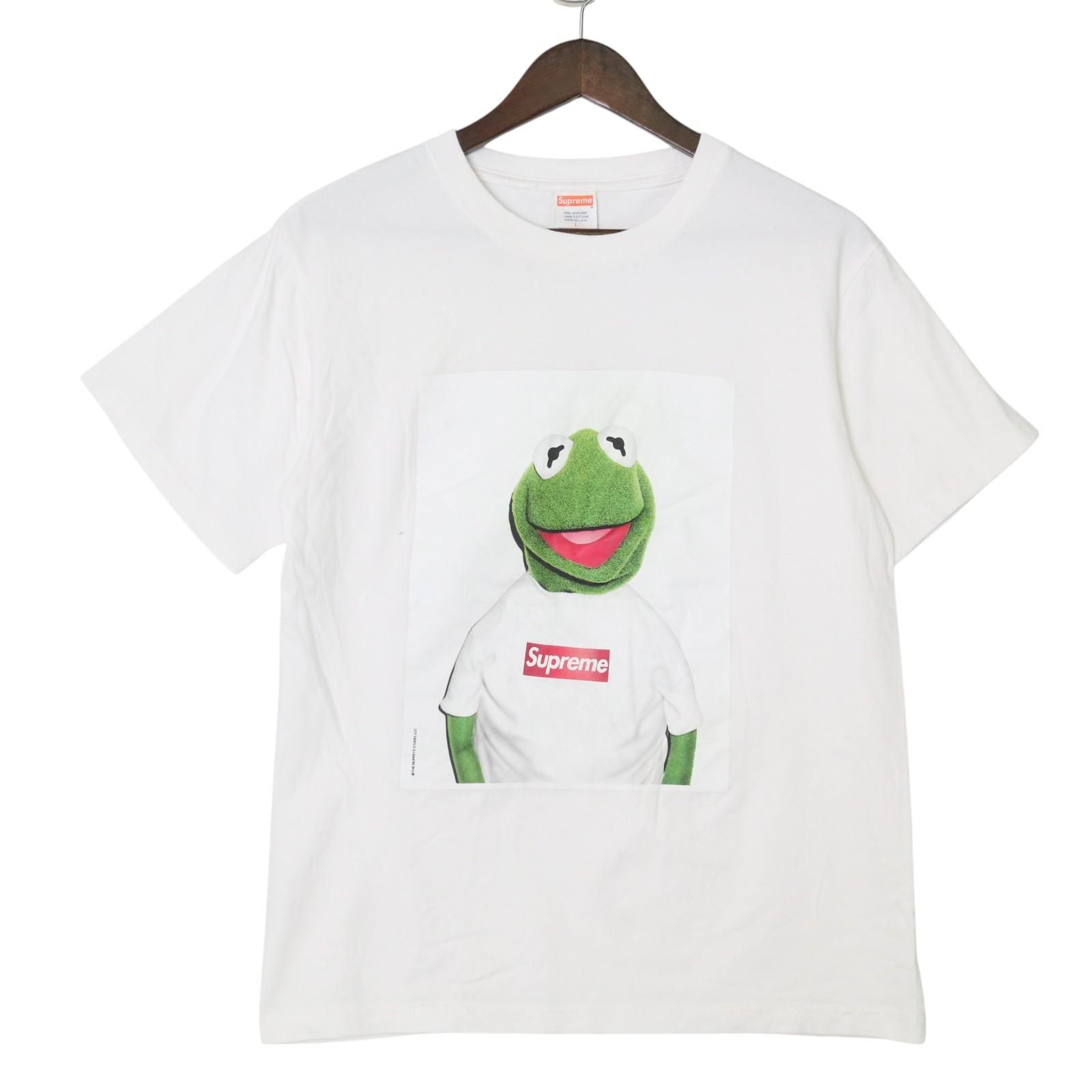 00年代 Supreme シュプリーム 08SS カーミット 半袖Tシャツ ホワイト メンズ L 古着 A5036
