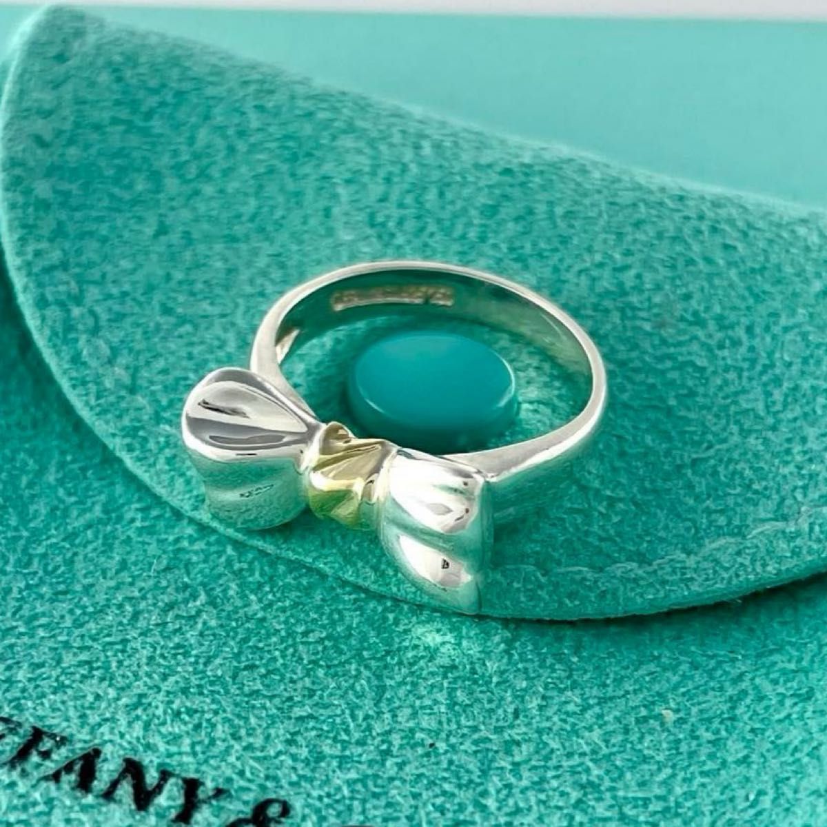 ティファニー 10号 リボン ボウ リング 925 750 コンビ P18f - メルカリ