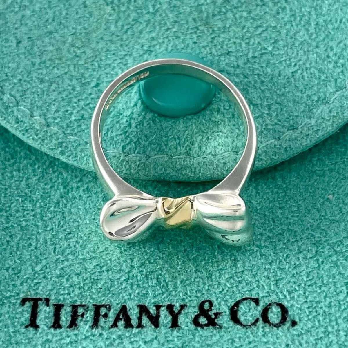 ティファニー 10号 リボン ボウ リング 925 750 コンビ P18f - メルカリ