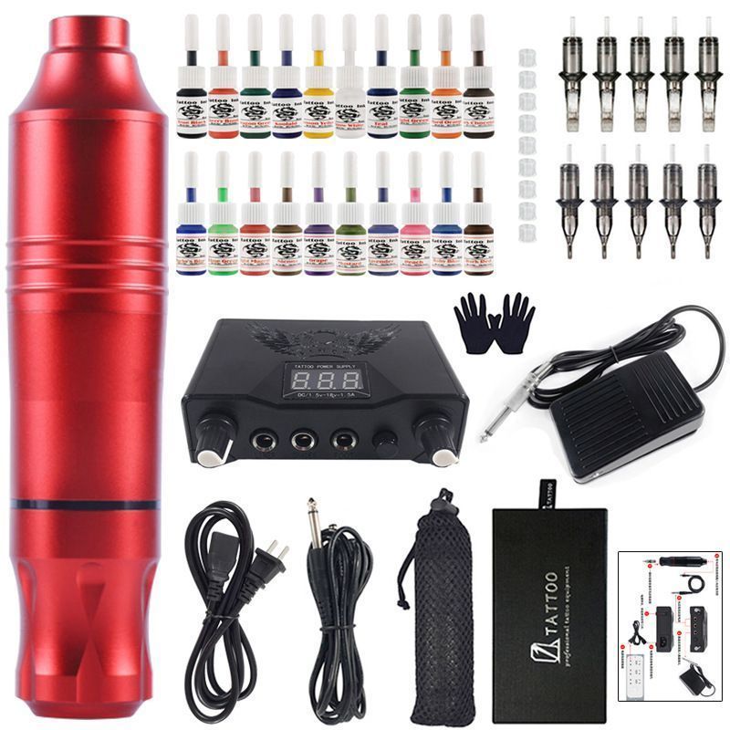 CSCDD タトゥーマシンセットモータータトゥーペンコンプリートセット