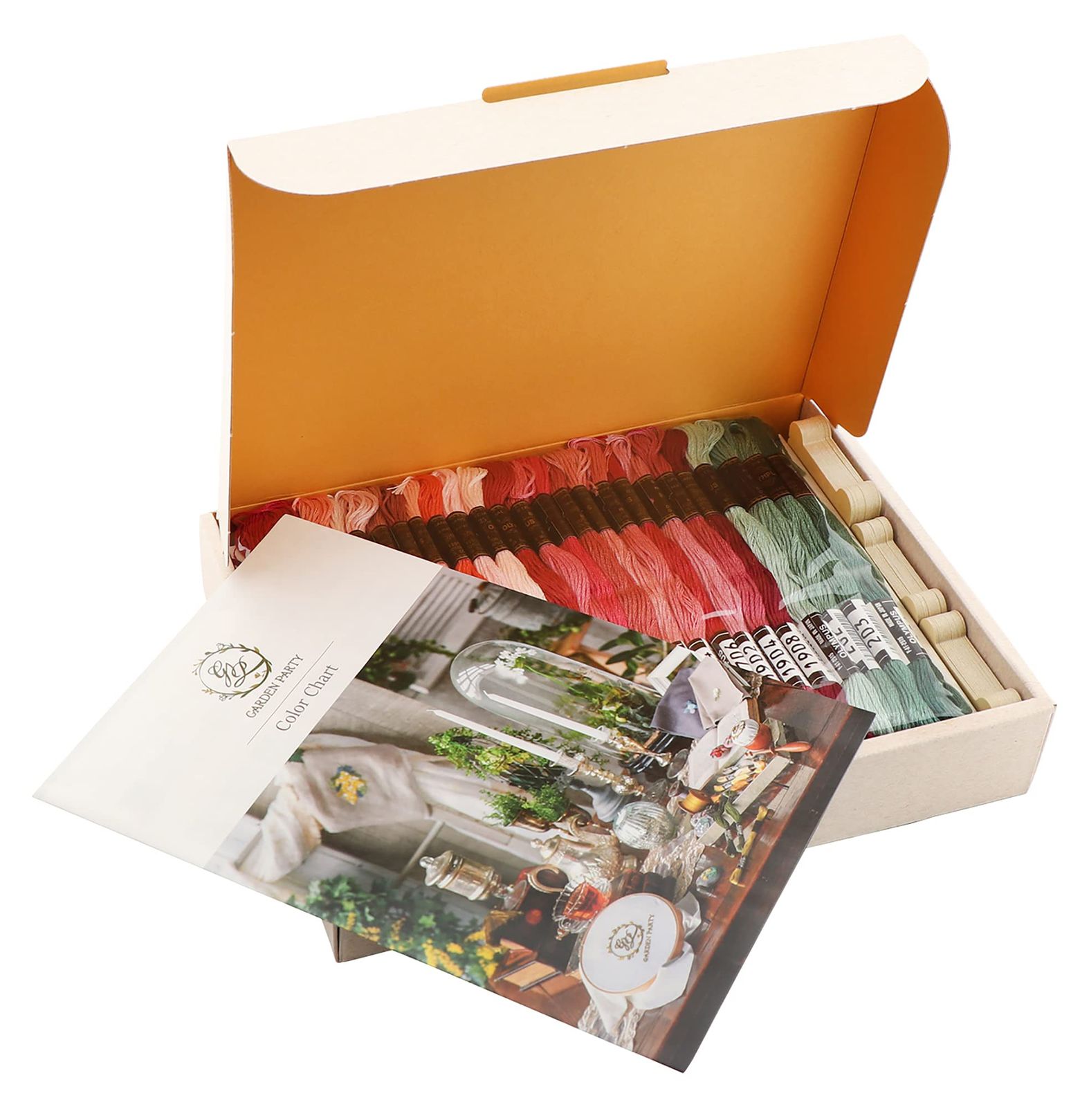 オリムパス 刺しゅう糸セット 25番刺しゅう糸100カセ スプール50枚 チャート付き ハーブガーデン GP-100B GP100B