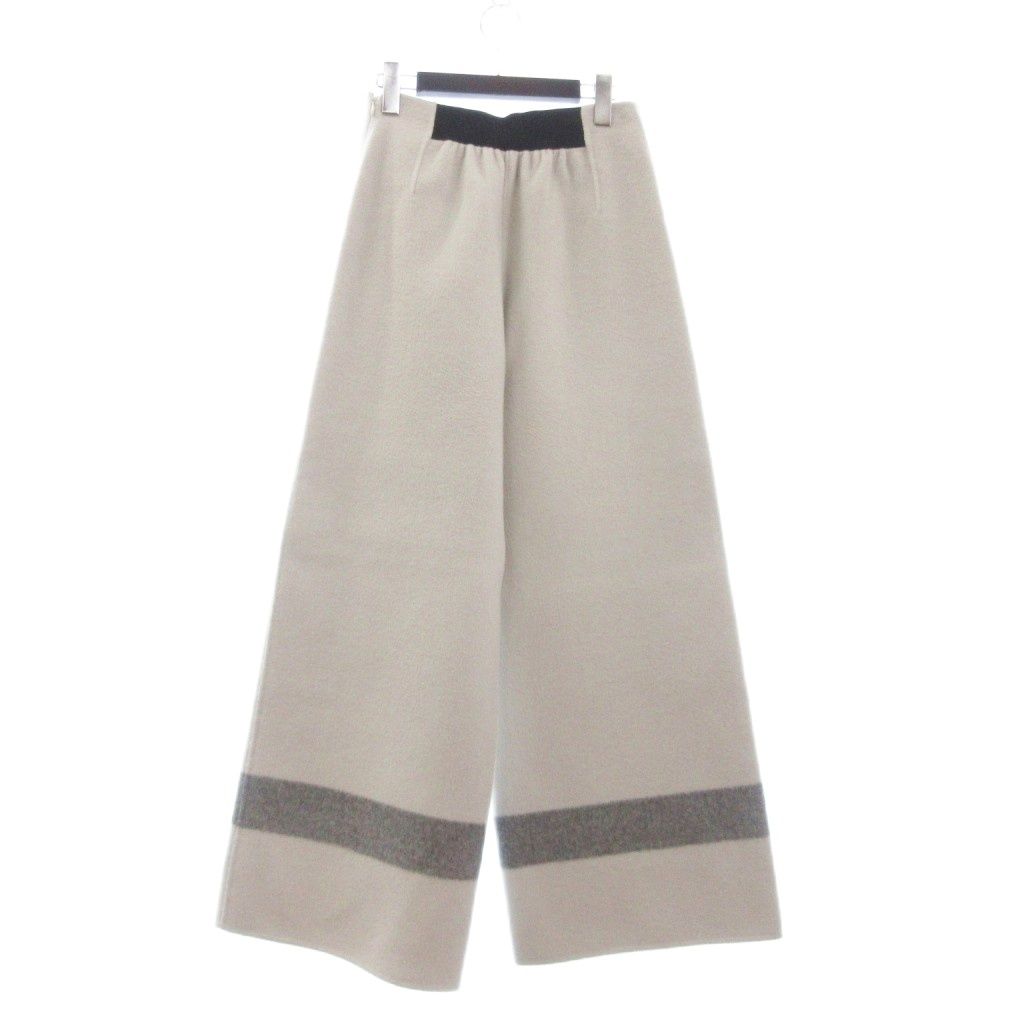 アドーア ADORE クロスパネルリバーパンツ サイドジップ ウール 531-0230907 グレー 36