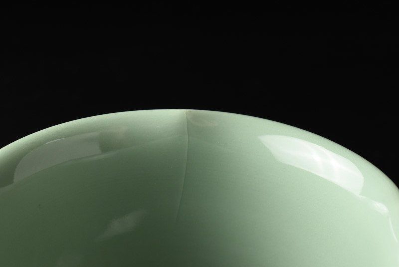 蔵C8858b】平安 宮永東山作 青磁陰刻牡丹文 輪花小鉢 五客 - メルカリ