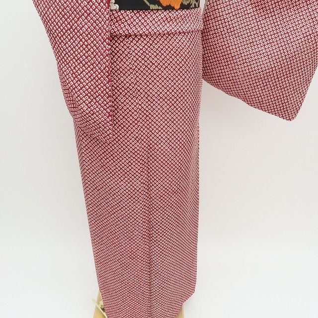 ✾まめ藤✾m2357＊美品 正絹 恵り善 総絞り 笹べり付き 手縫い仕立て