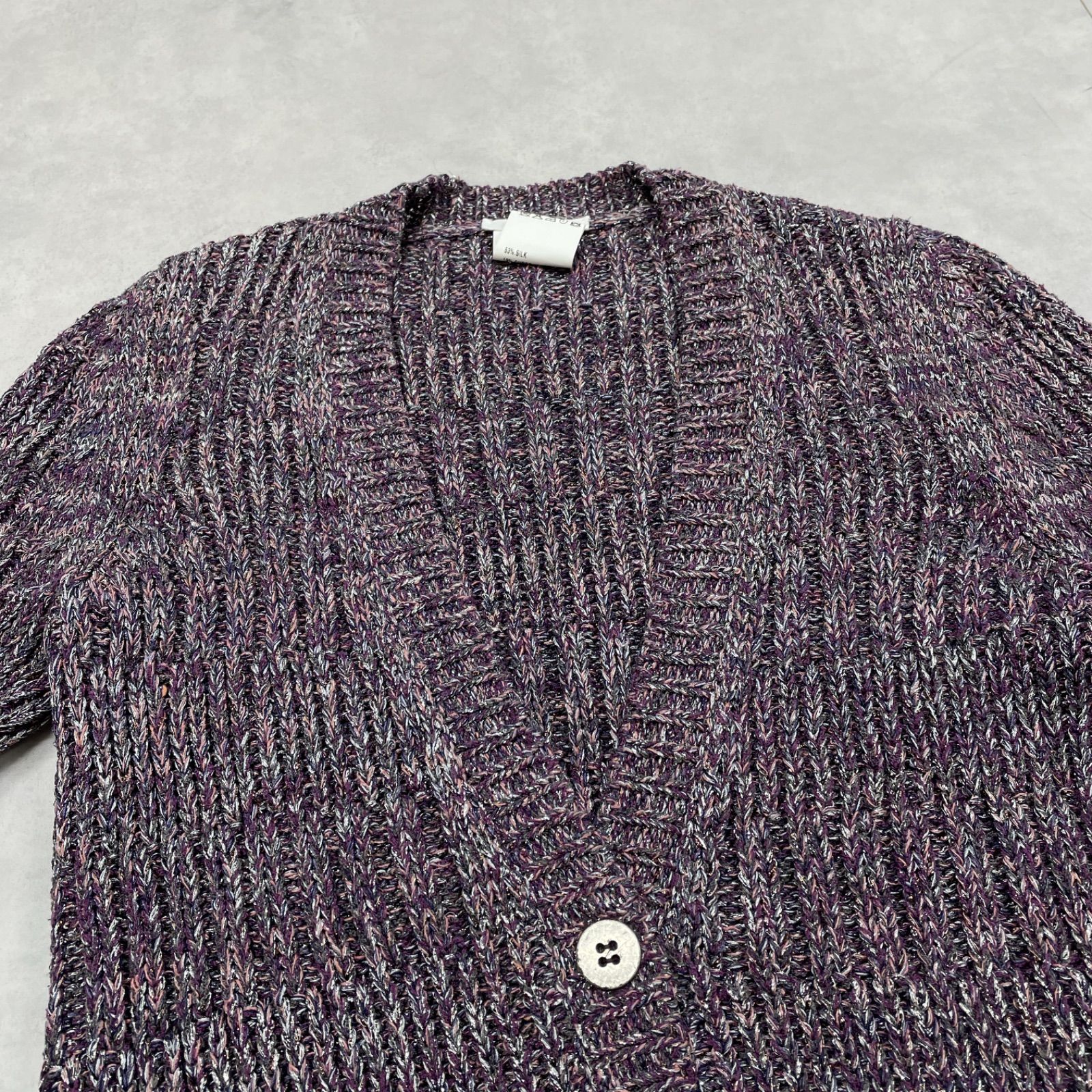 Chloe クロエ ニットカーディガン ロング フレア シルク キュプラ