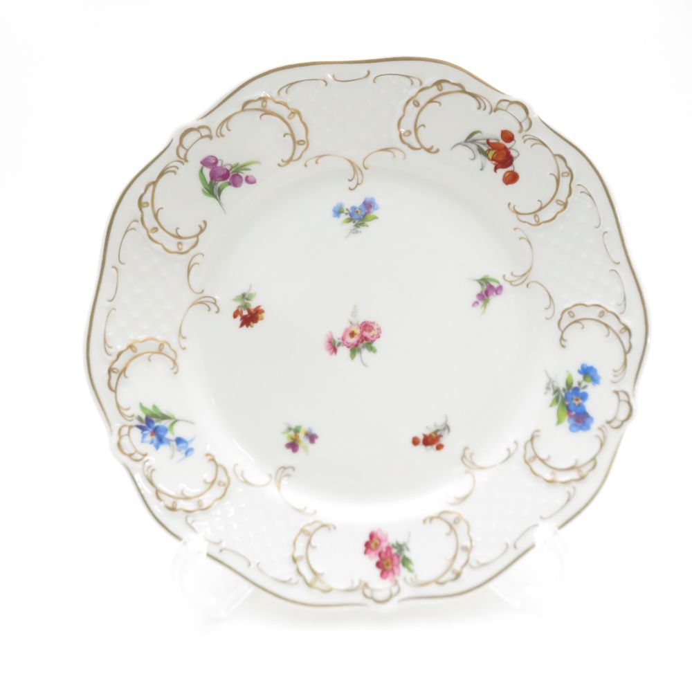 Lindner リンドナー ベルサイユ ティーカップ＆ソーサー 中皿 2点 セット 19cmプレート 花柄 SC9320P1