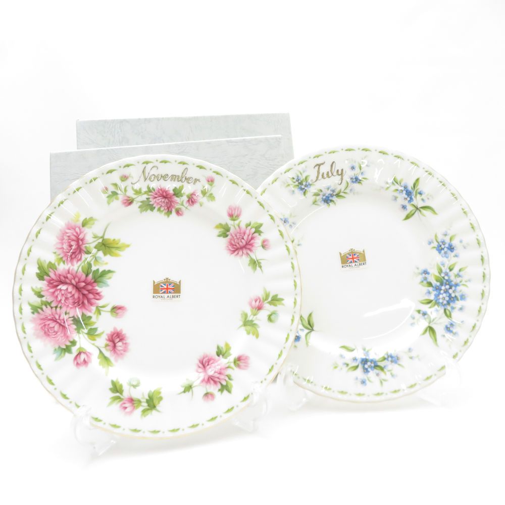 未使用 ROYAL ALBERT ロイヤルアルバート フラワーオブザマンス 中皿 2