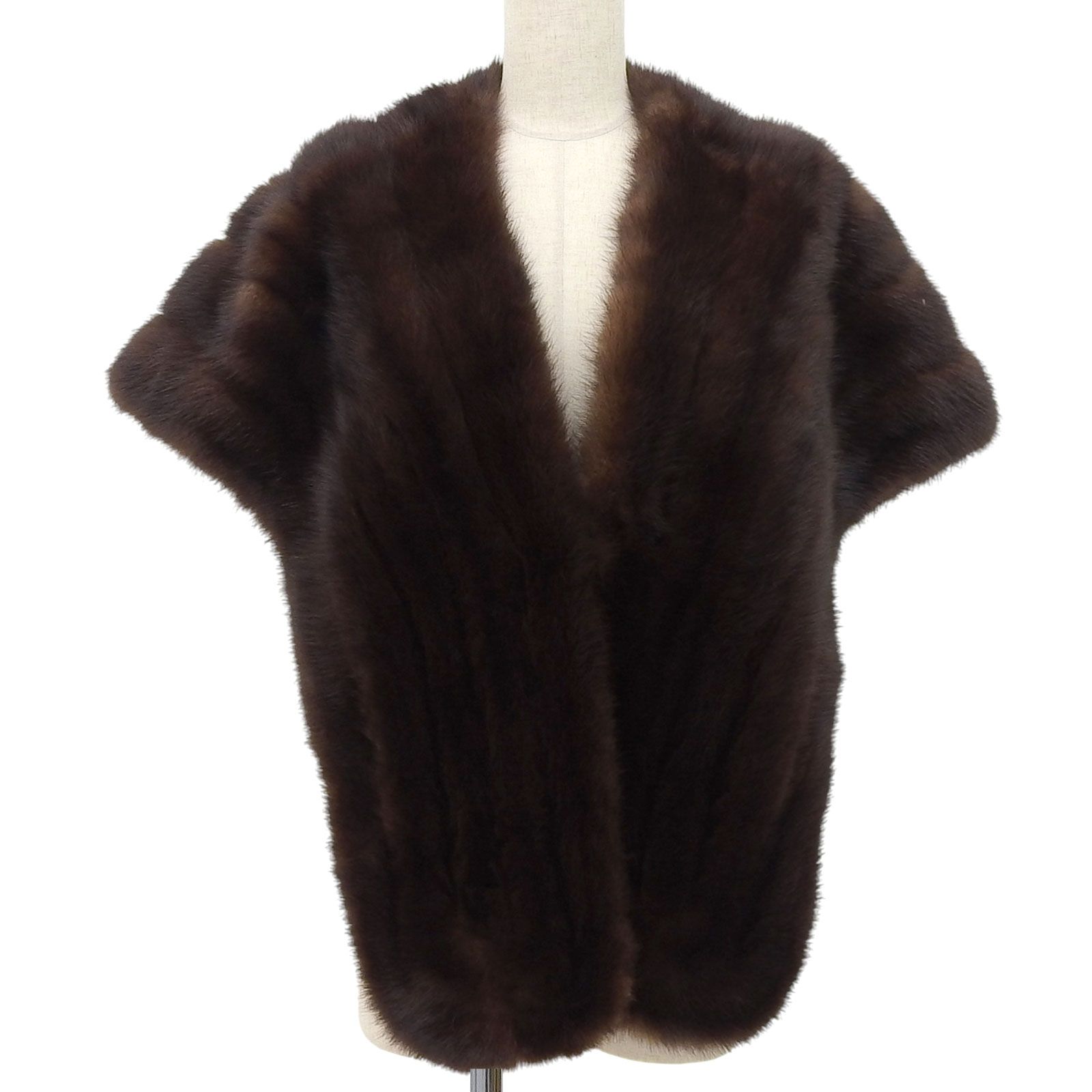 美品△Nakamura Fur ナカムラファー セーブル SABLE 本毛皮ショール  