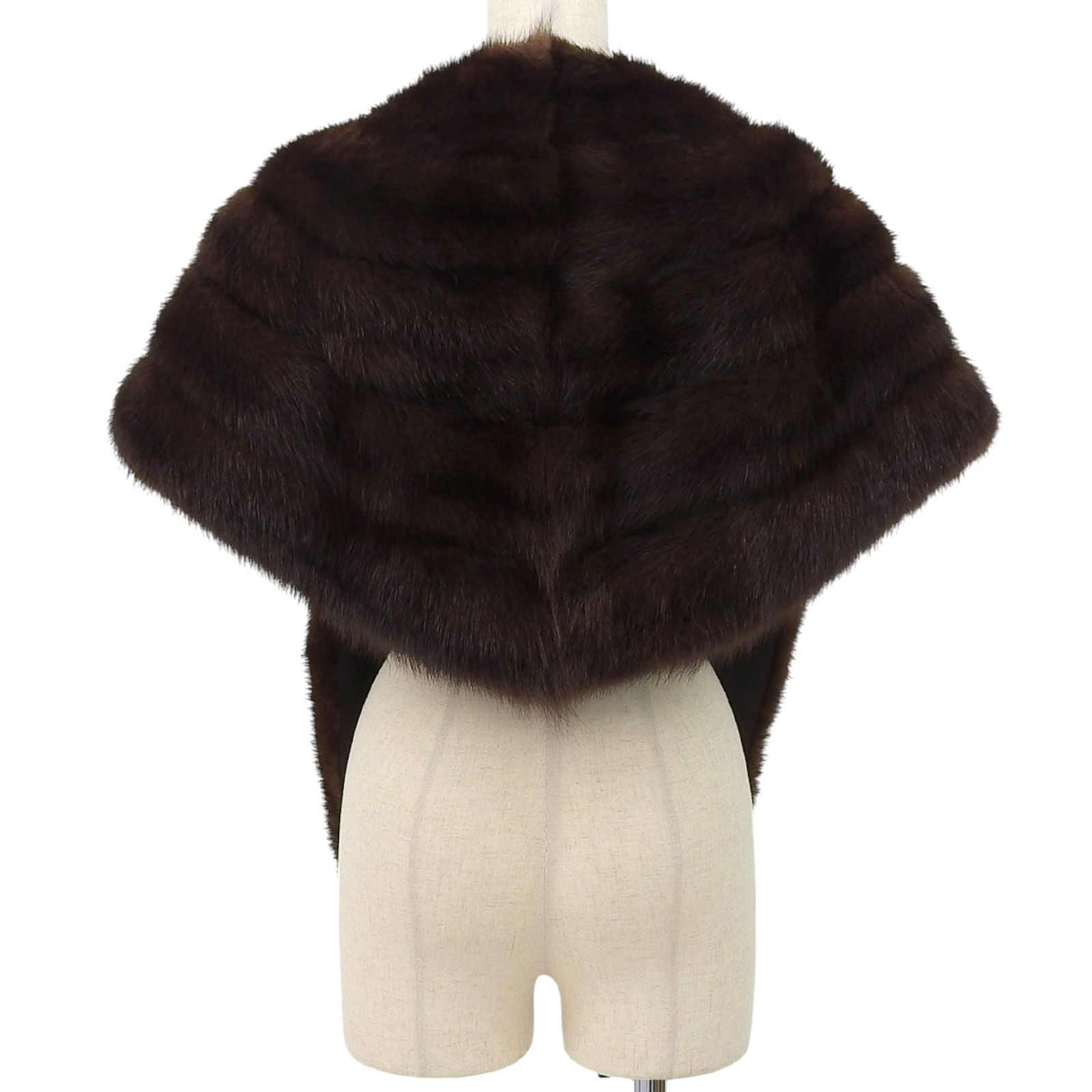 美品△Nakamura Fur ナカムラファー セーブル SABLE 本毛皮ショール  