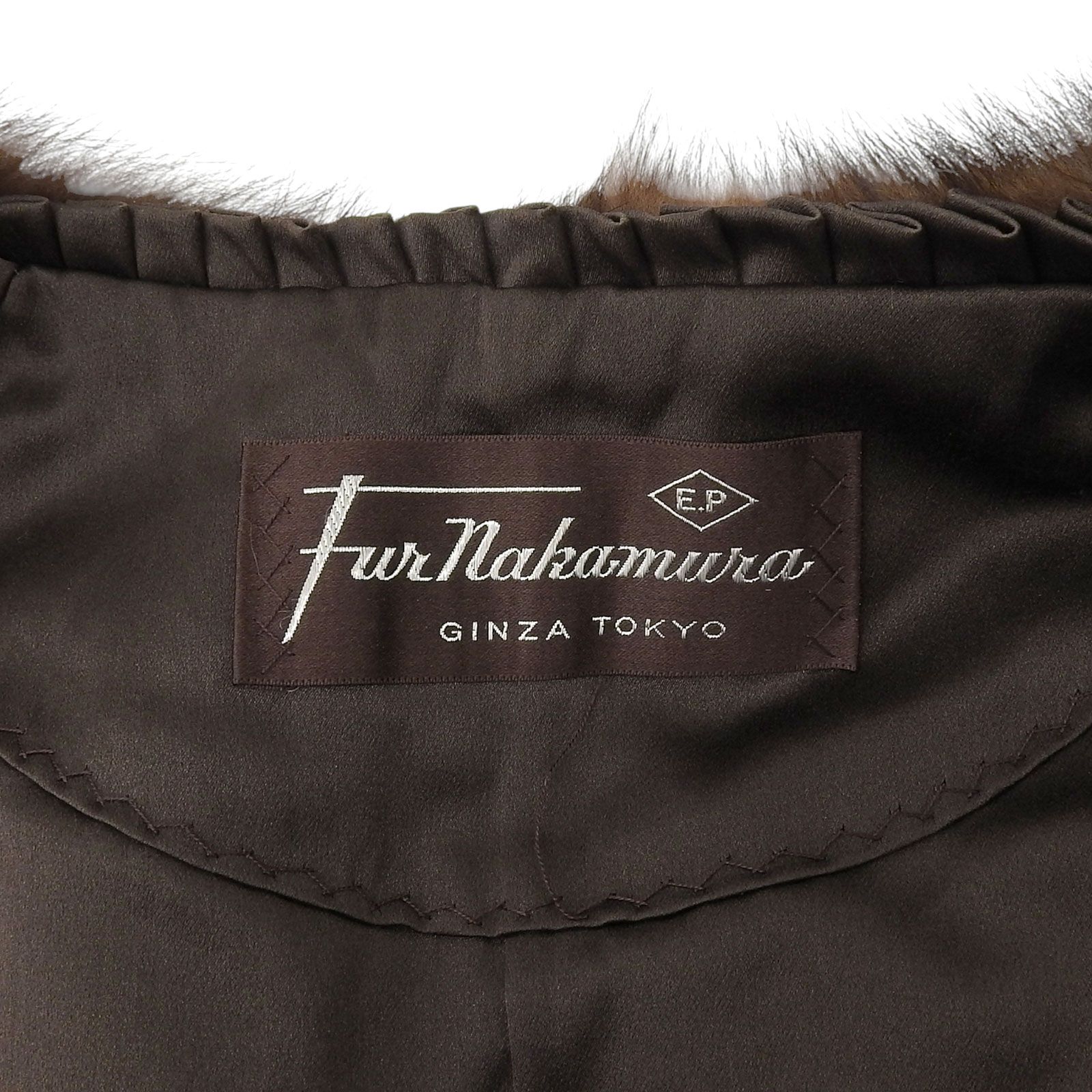 美品△Nakamura Fur ナカムラファー セーブル SABLE 本毛皮ショール  