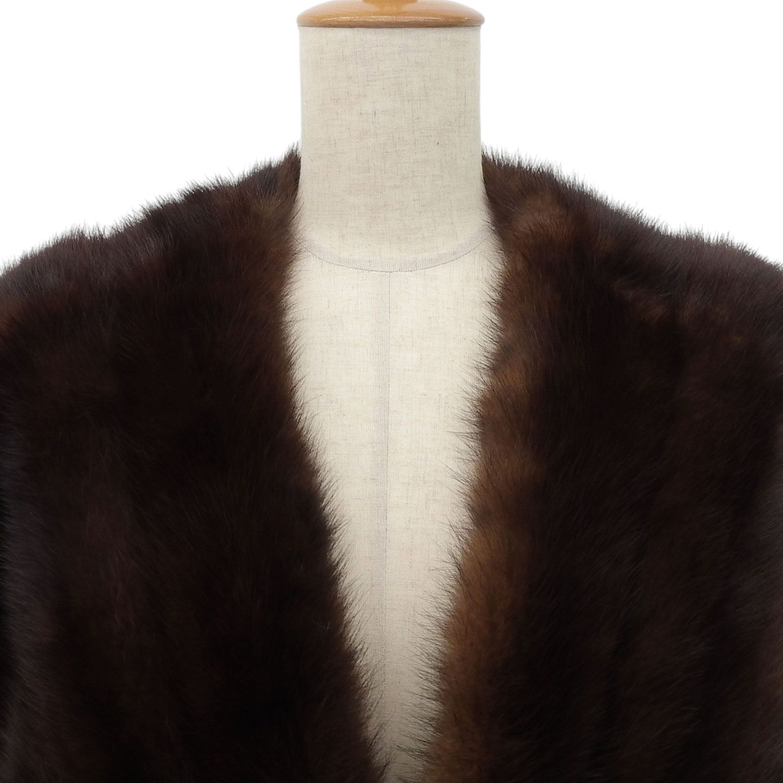 美品△Nakamura Fur ナカムラファー セーブル SABLE 本毛皮ショール  