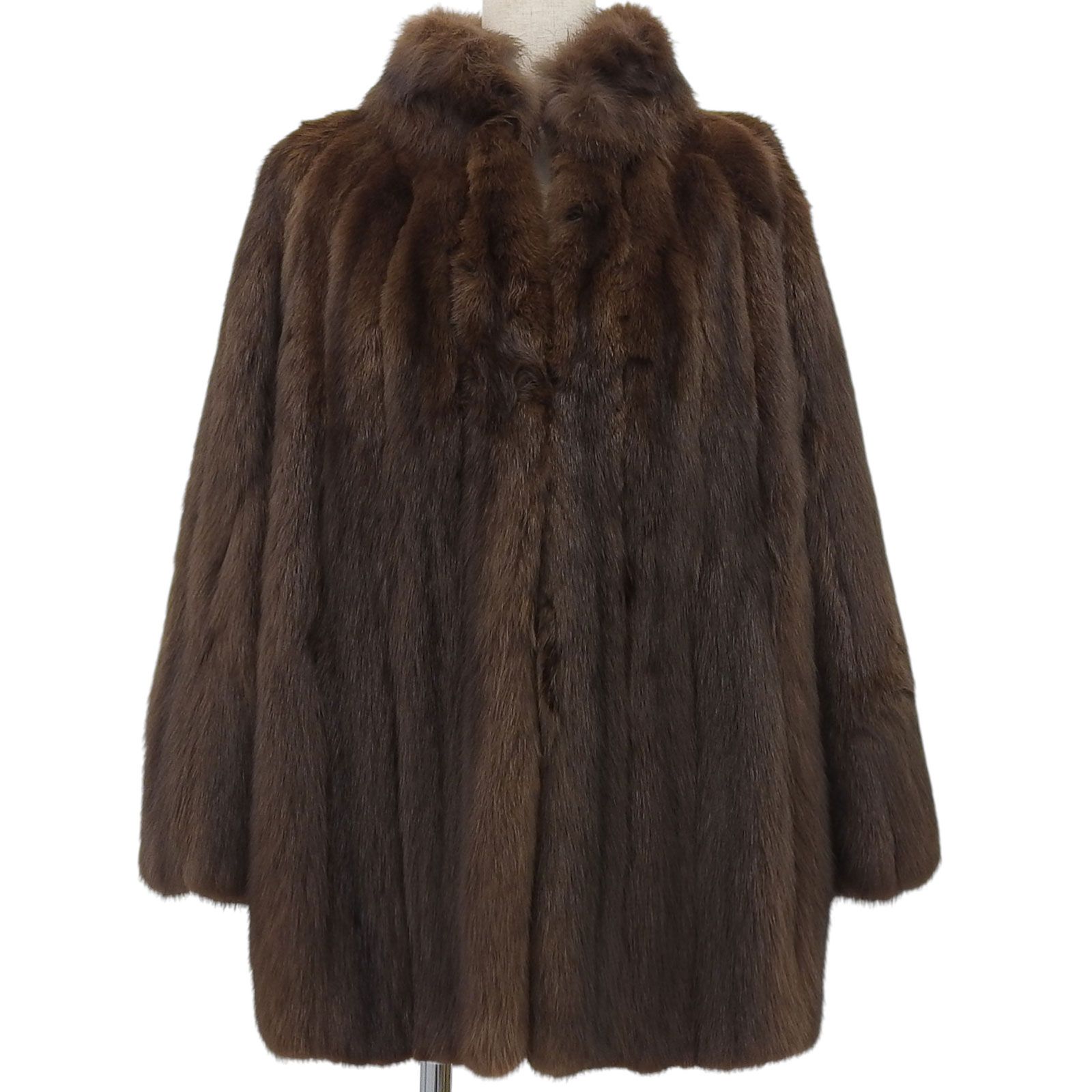 美品△セーブル SABLE 本毛皮コート ブラウン Mサイズ相当 レディース