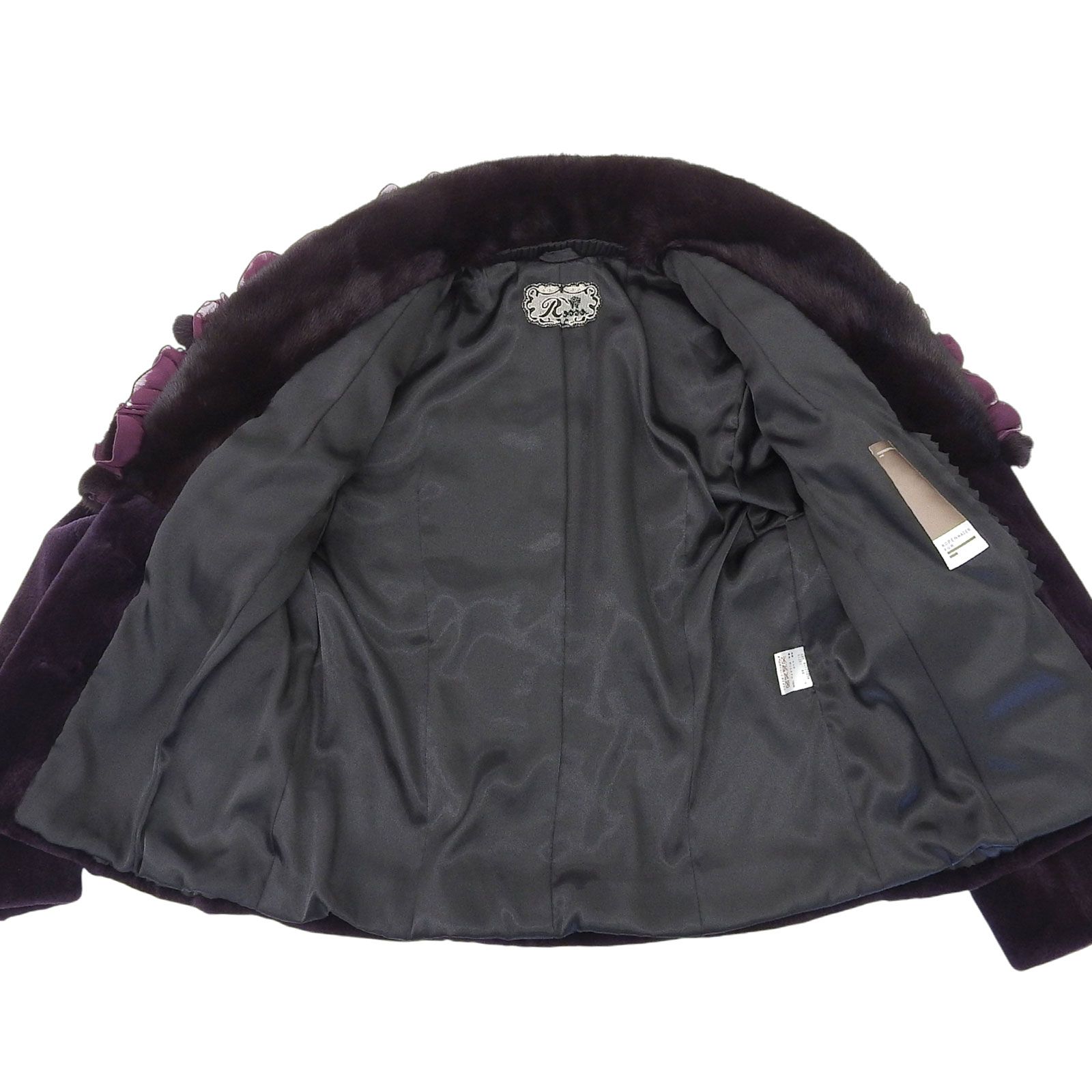 【極美品】KOPENHARGEN FURミンクファー フリルジャケット 極美品△KOPENHAGENFUR コペンハーゲンファー ミンク MINK プラチナム