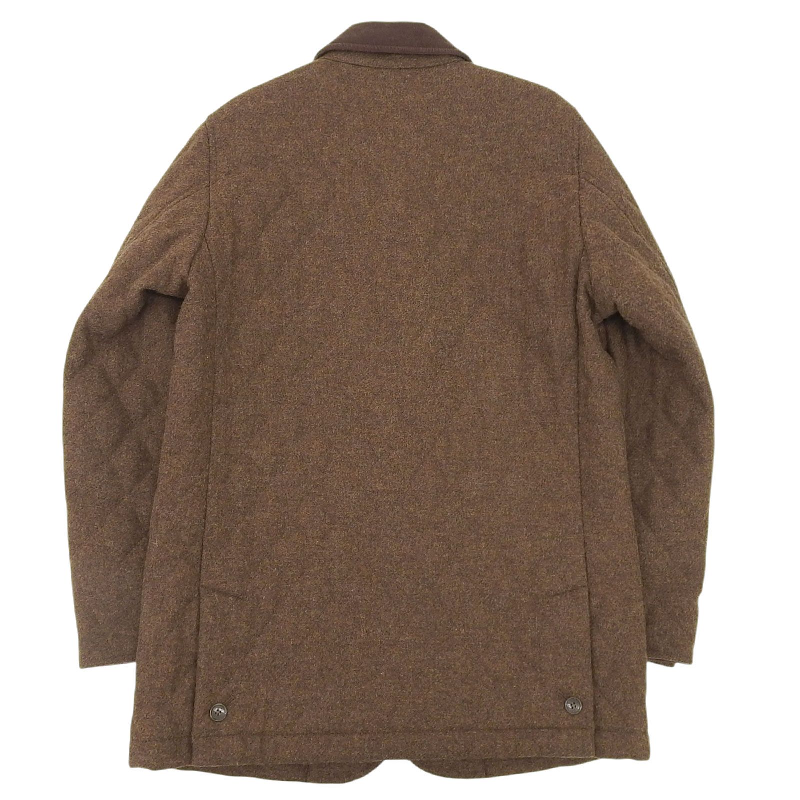 Brooks Brothers ブルックスブラザーズ MOON社製 ツイード生地使用 コーデュロイ切替 キルティングジャケット ブラウン S メンズ