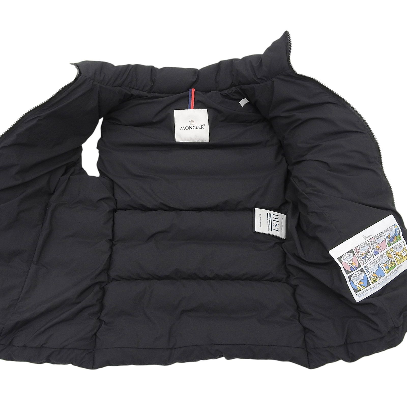美品モンクレール GAHANA ダウンベスト ロゴワッペン ブラック 正規品 MONCLER (モンクレール) BIGワッペン フルジップ ダウンベスト