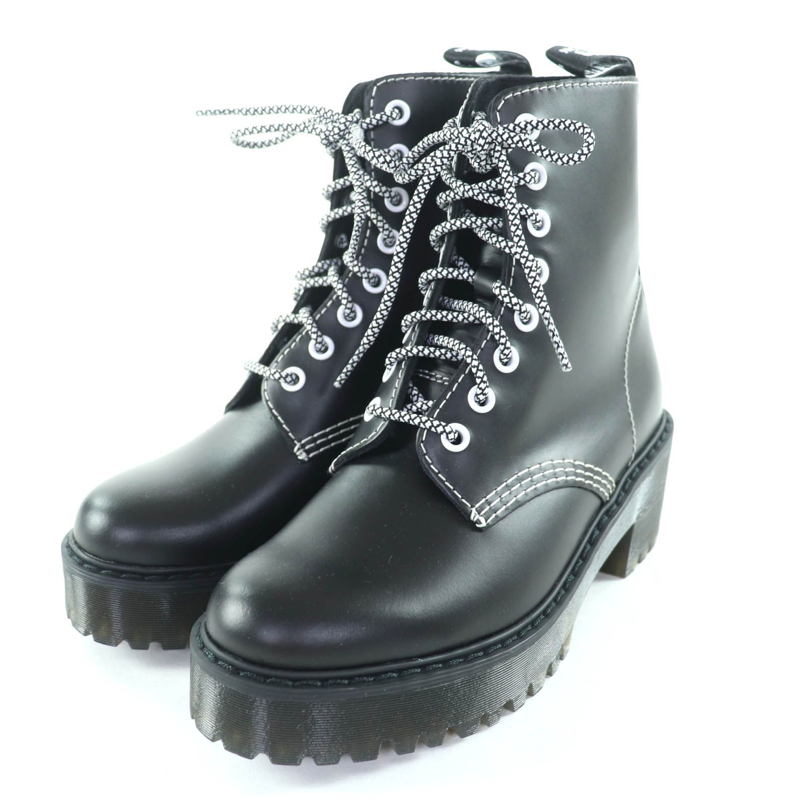 Dr.Martens ドクターマーチン SHRIVER HI CS 8ホール レースアップ レザー ショートブーツ ブラック 4 UK レディース