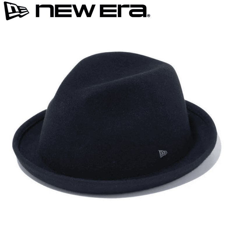 NEWERA ニューエラ ハット HAT フェドーラ フェドラ 中折れハット フェルトハット ソフトハット 中折れ帽 帽子 ウール ユニセックス メンズ レディース 黒ブラック 12018920