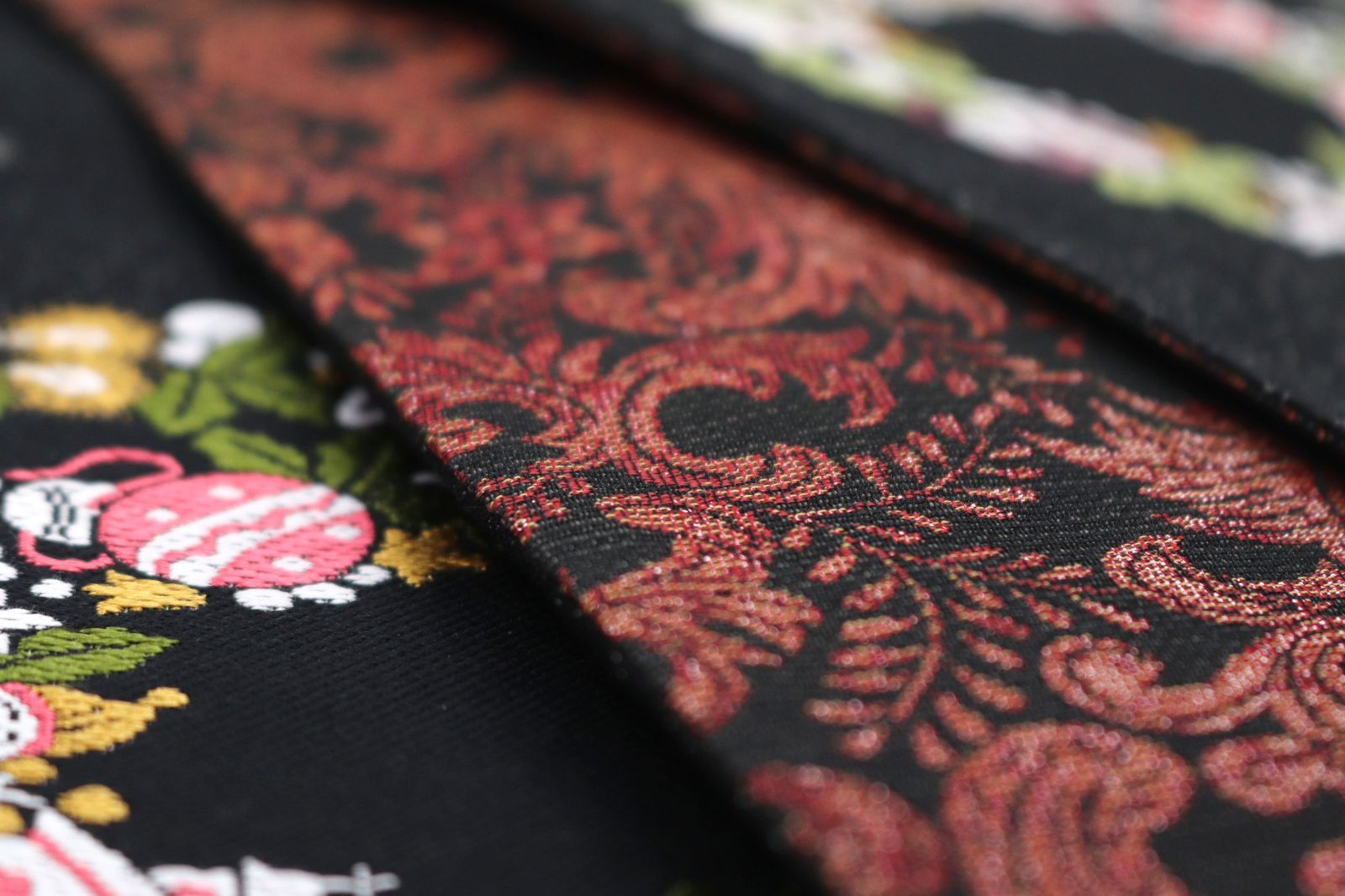 oha 070 仕立て上がり 西陣 佐々木染織 お洒落 小袋帯 半幅帯 冬 雪だるま リース リバーシブル