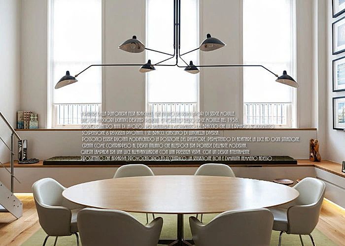 Serge Mouille セルジュムーユ 6 BRAS ペンダントライト 6灯タイプ リプロダクト 天井直付灯 ライト セルジュ ムーユ 天井照明 ランプ 北欧 おしゃれ