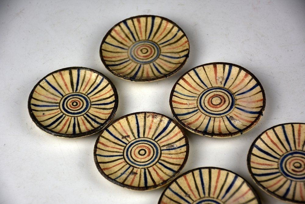 蔵C7341】古民藝 古瀬戸麦藁手小皿 十枚 幕末～明治頃 - メルカリ