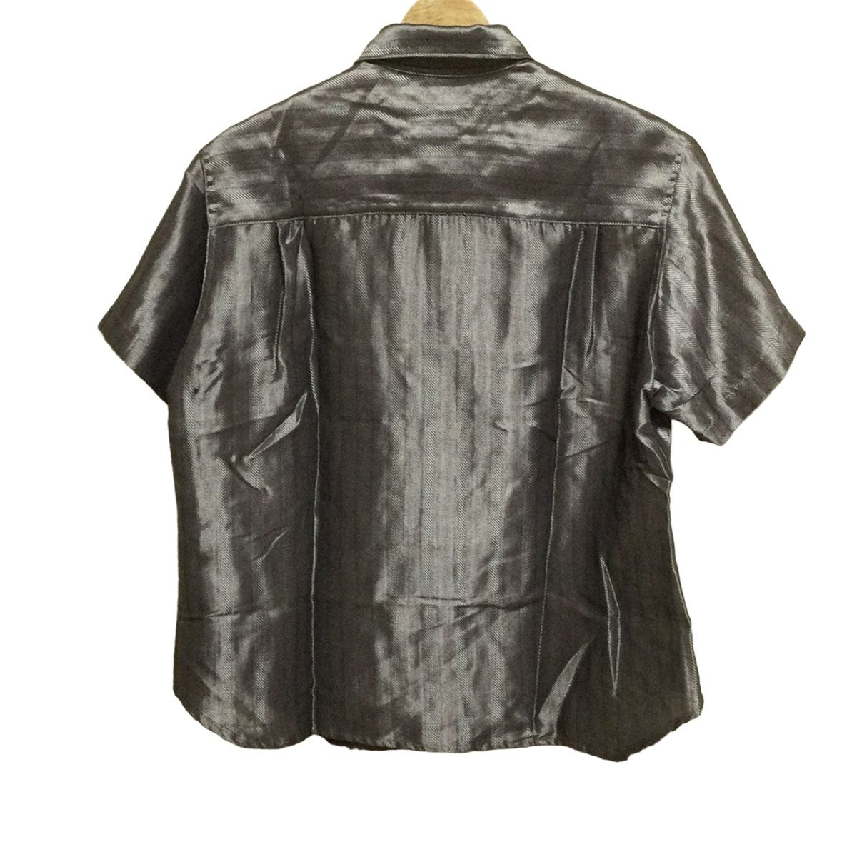 Y s ワイズ 半袖シャツブラウス サイズ3 L レディース - シルバー×黒