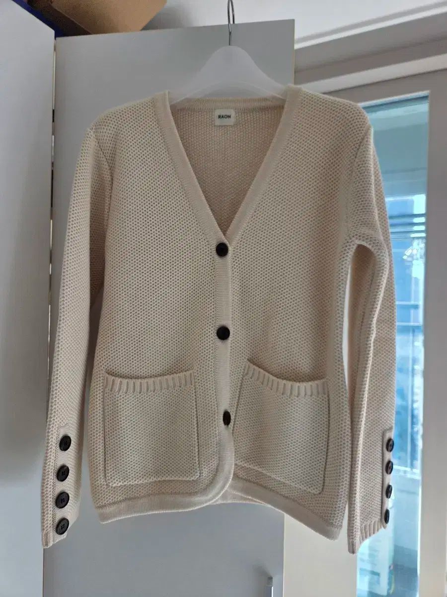 ミュウジェラ ラオン ワッフル ニット ジャケット