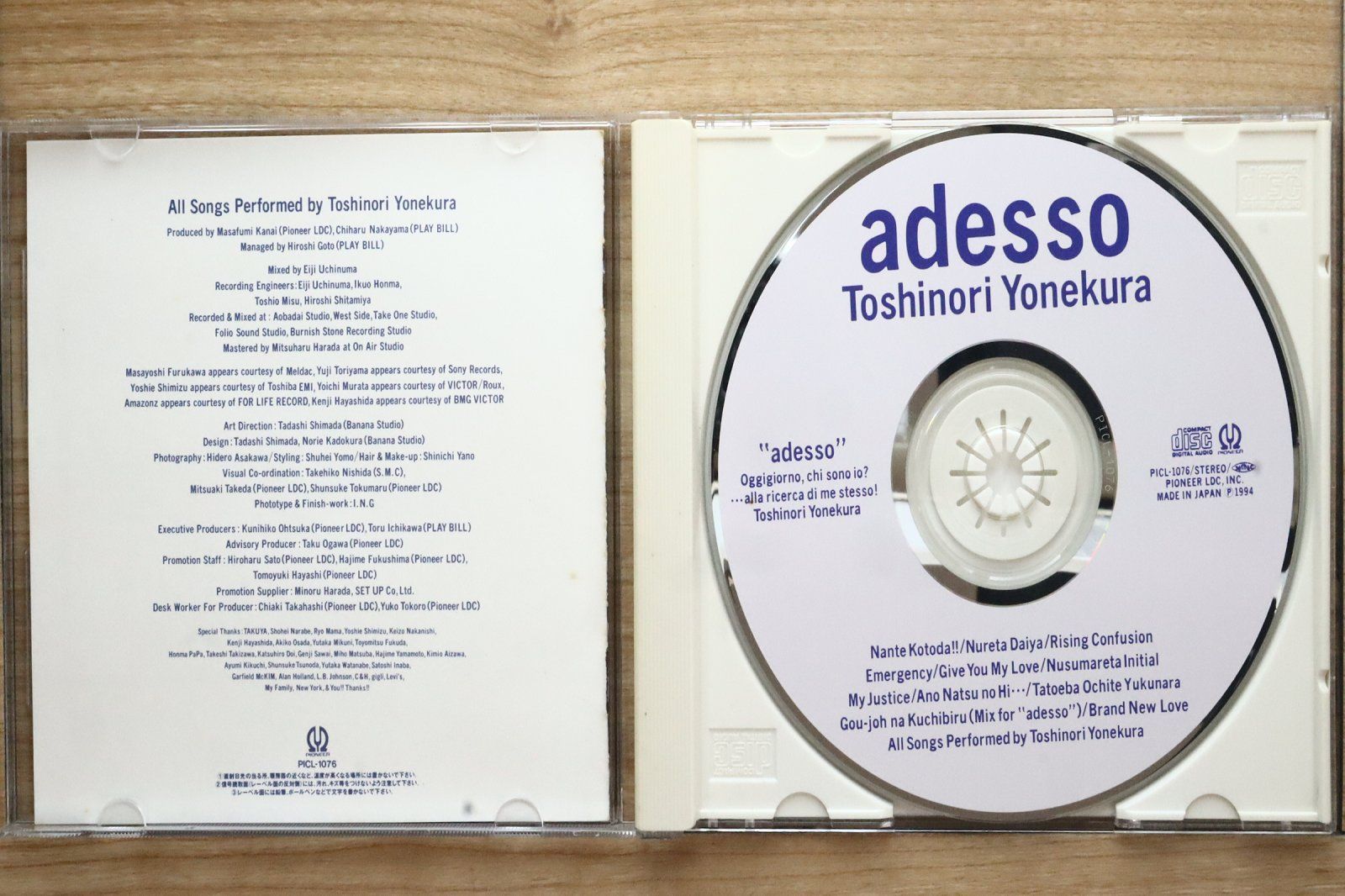 国内盤CD☆米倉利紀/Toshinori Yonekura□ addesso 【PICL1076