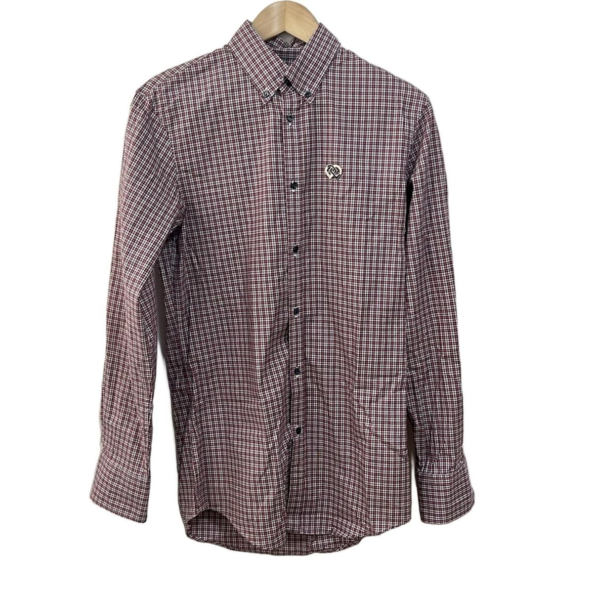 DSQUARED2 ディースクエアード 長袖シャツ サイズ44 S メンズ - 白×レッド×黒 チェック柄