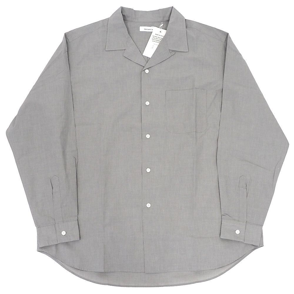 25SS nanamica オープン L S シャツ サイズ XS グレー S25SG063 ナナミカ メンズ 5F6 K0664S KOV04