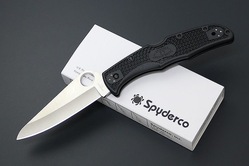C91PBK2 Spyderco スパイダルコ パシフィックソルト2 直刃 ブラック