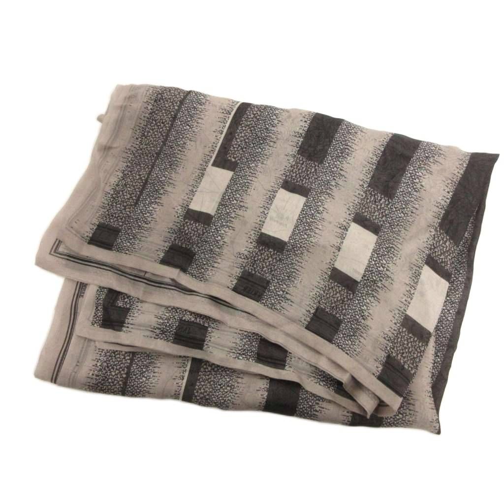 マル MAL. 星座 スカーフ ショール シルク 総柄 グレー系 小物 OM