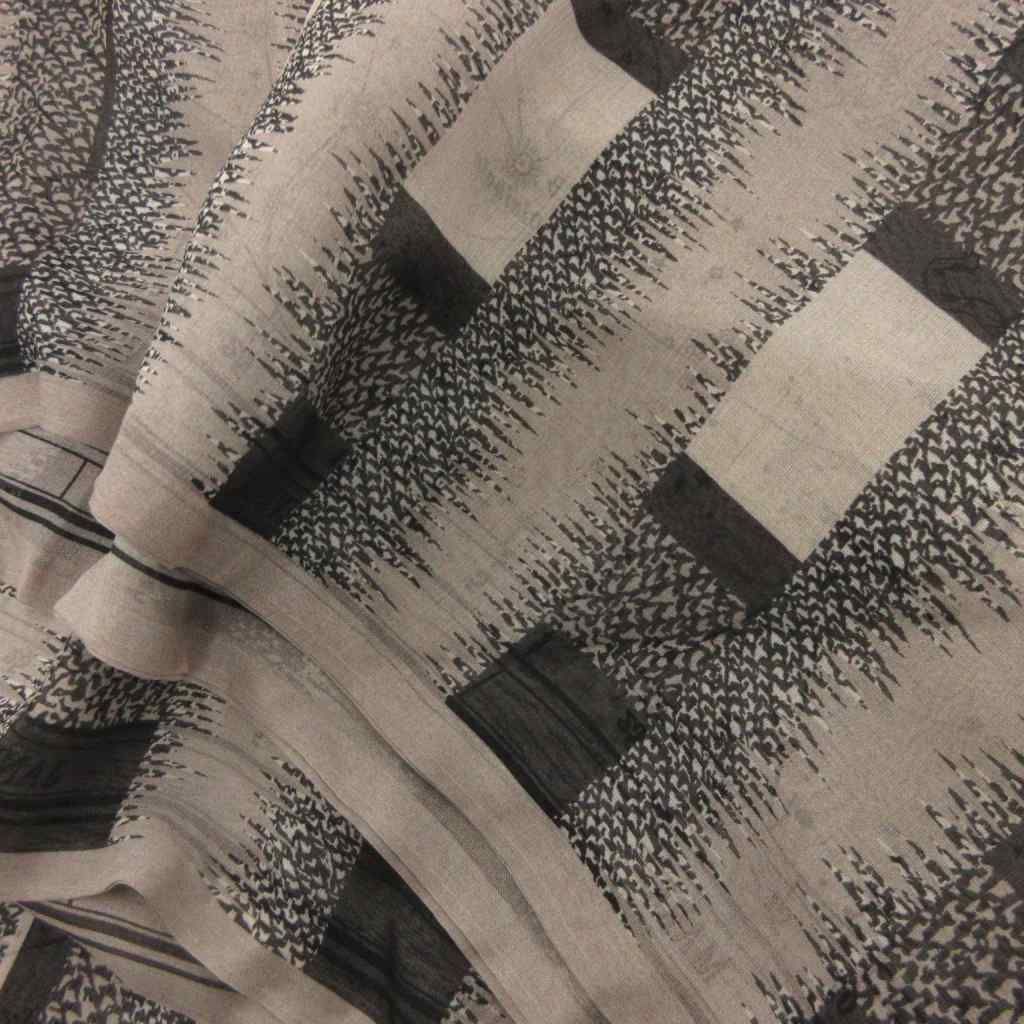 マル MAL. 星座 スカーフ ショール シルク 総柄 グレー系 小物 OM