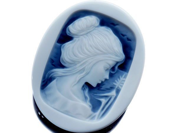 ジュエリー フレームの中の貴婦人 ブルーストーンカメオルース 50 0ｍｍ 40 a 2866 v