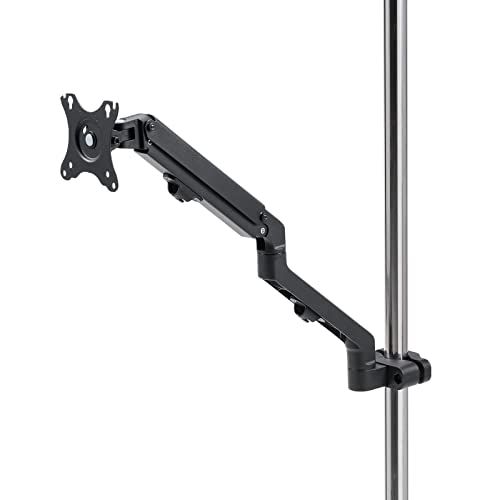 イーサプライ モニターアーム ポール取付 支柱 スプリング内蔵 3関節 耐荷重2-7kg 27インチまで 高さ調整 上下 左右 VESA EEX-LA050