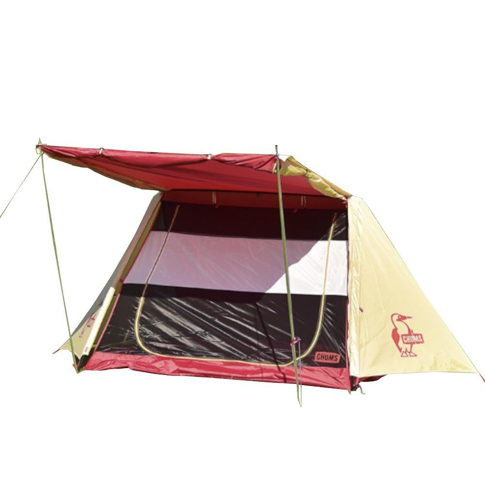 チャムス (CHUMS) エーフレームテント3 ベージュ/レッド H130×W280×D180cm CH62-1789-B044-00 [ベージュ/レッド]