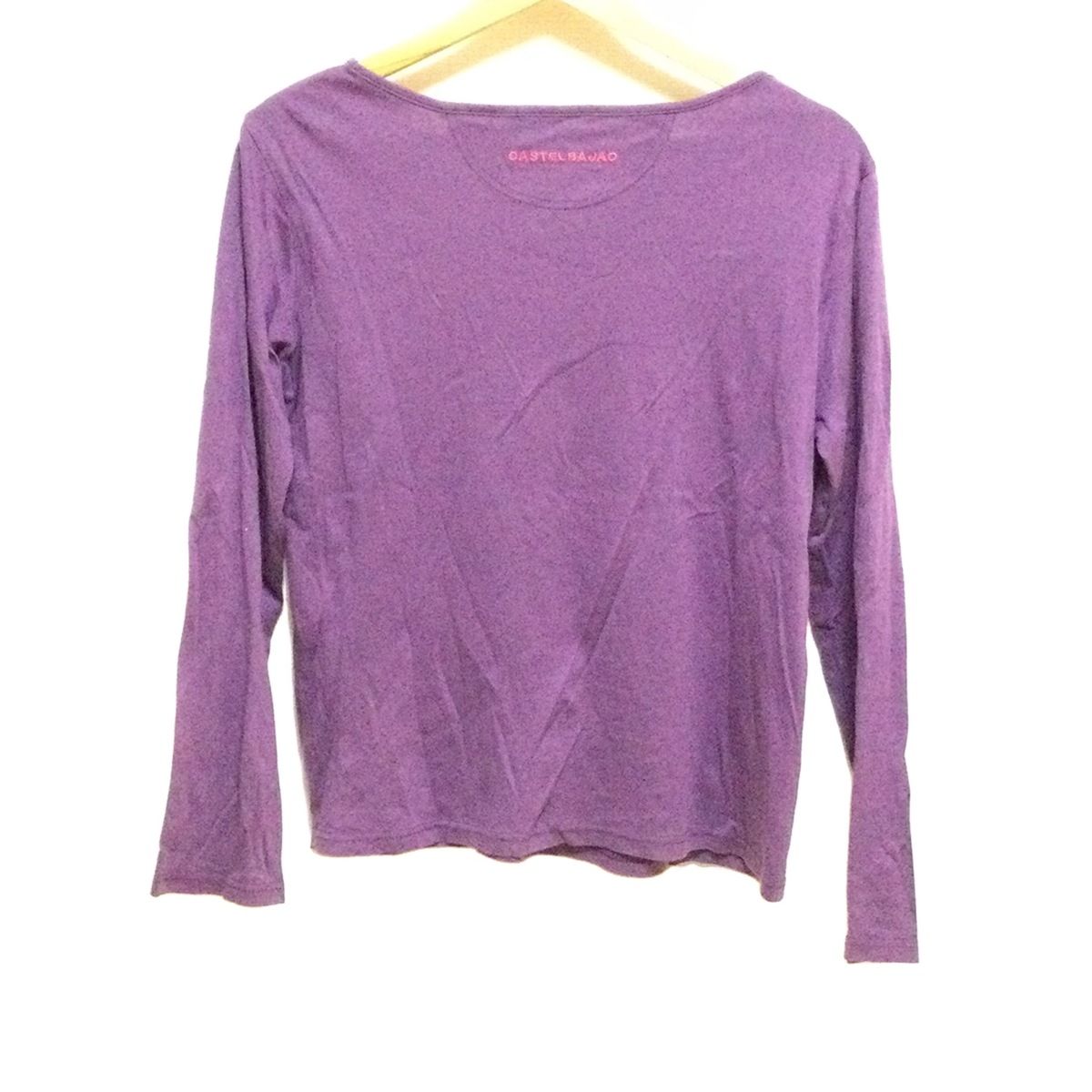 Castelbajac カステルバジャック 長袖Tシャツ サイズ42 L レディース - パープル×ライトグレー クルーネック トムとジェリー