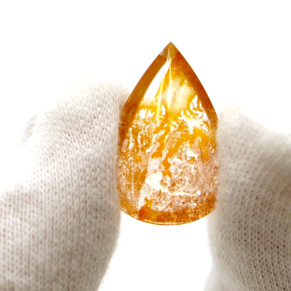  デンドリティッククォーツ レッド ティアドロップ22 mm 14.34 ct デンドリチック Dendrtic 模樹石 ハイクオリティー ルース 裸石 マクラメ パワーストーン 天然石 ハンドメイド ルース(裸石) 原石 ビーズ アクセサリー道具 材料